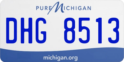 MI license plate DHG8513