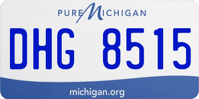 MI license plate DHG8515