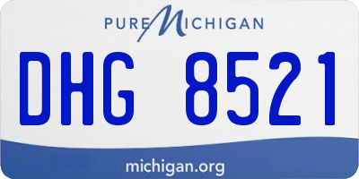 MI license plate DHG8521