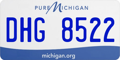 MI license plate DHG8522