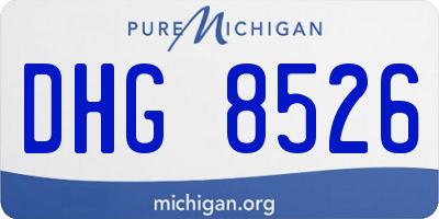 MI license plate DHG8526