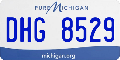 MI license plate DHG8529