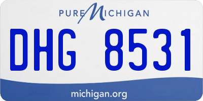 MI license plate DHG8531