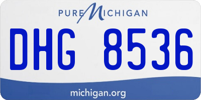 MI license plate DHG8536