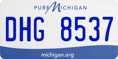 MI license plate DHG8537