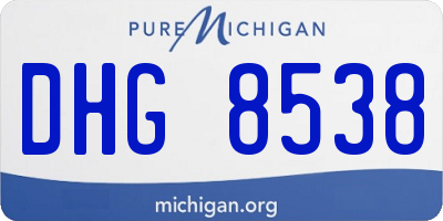 MI license plate DHG8538
