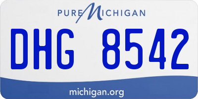 MI license plate DHG8542