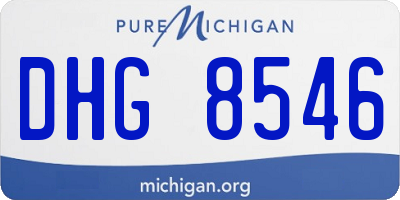 MI license plate DHG8546