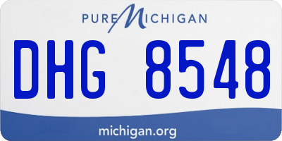 MI license plate DHG8548