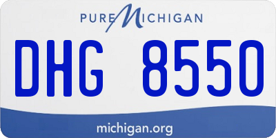 MI license plate DHG8550