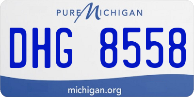 MI license plate DHG8558