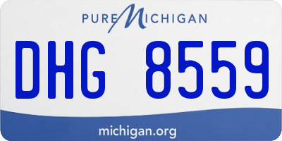 MI license plate DHG8559