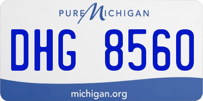 MI license plate DHG8560