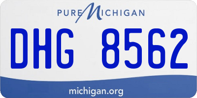MI license plate DHG8562