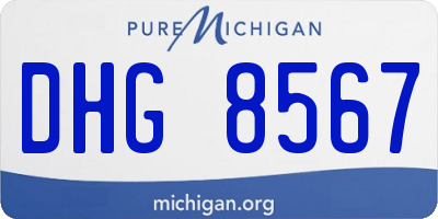 MI license plate DHG8567