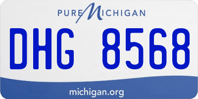 MI license plate DHG8568