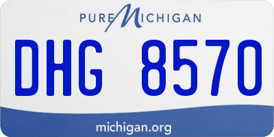 MI license plate DHG8570