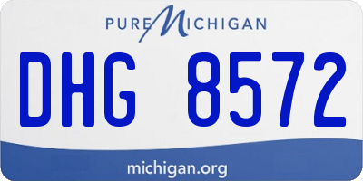 MI license plate DHG8572