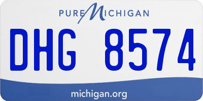 MI license plate DHG8574