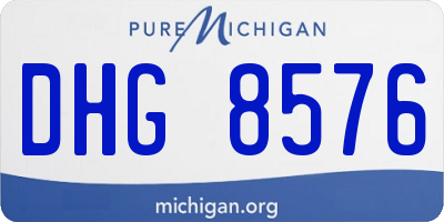 MI license plate DHG8576