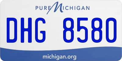 MI license plate DHG8580