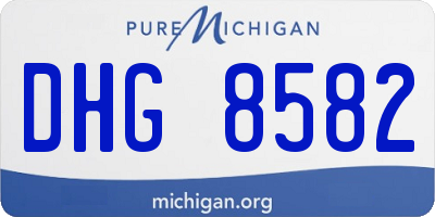 MI license plate DHG8582
