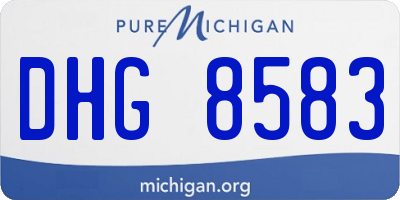 MI license plate DHG8583