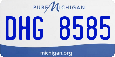 MI license plate DHG8585