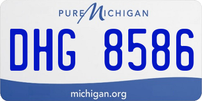 MI license plate DHG8586
