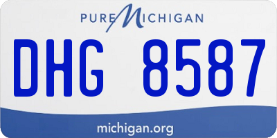 MI license plate DHG8587