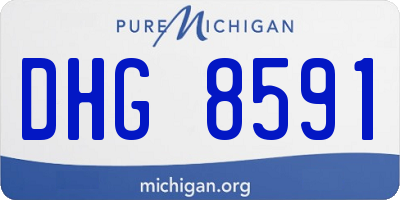 MI license plate DHG8591