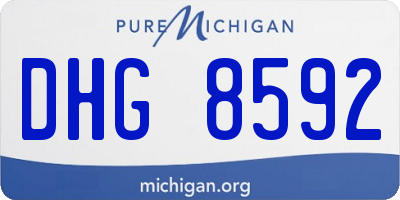 MI license plate DHG8592