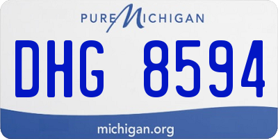 MI license plate DHG8594