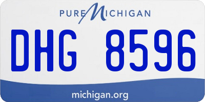 MI license plate DHG8596