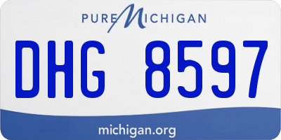 MI license plate DHG8597