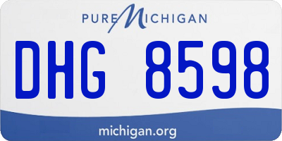 MI license plate DHG8598