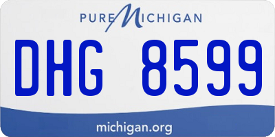 MI license plate DHG8599