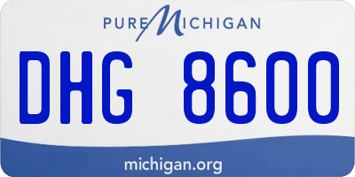 MI license plate DHG8600