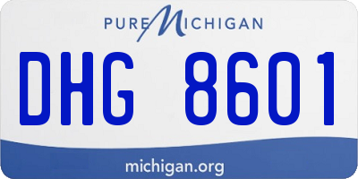 MI license plate DHG8601
