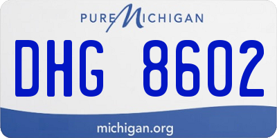 MI license plate DHG8602