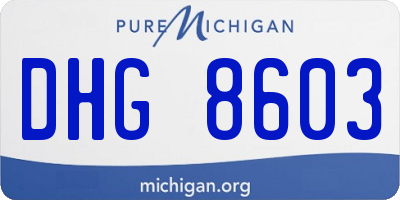 MI license plate DHG8603