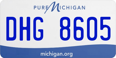MI license plate DHG8605