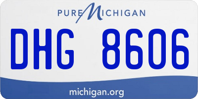 MI license plate DHG8606