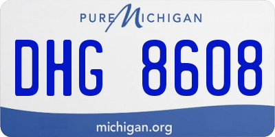 MI license plate DHG8608