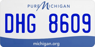 MI license plate DHG8609