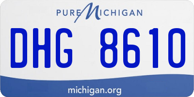 MI license plate DHG8610