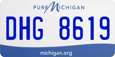 MI license plate DHG8619