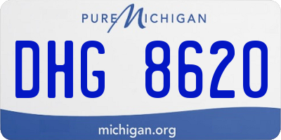 MI license plate DHG8620