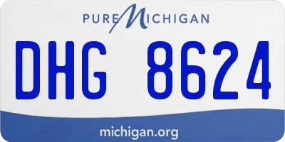 MI license plate DHG8624