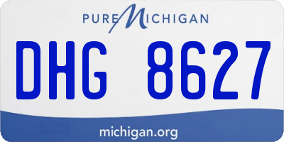 MI license plate DHG8627